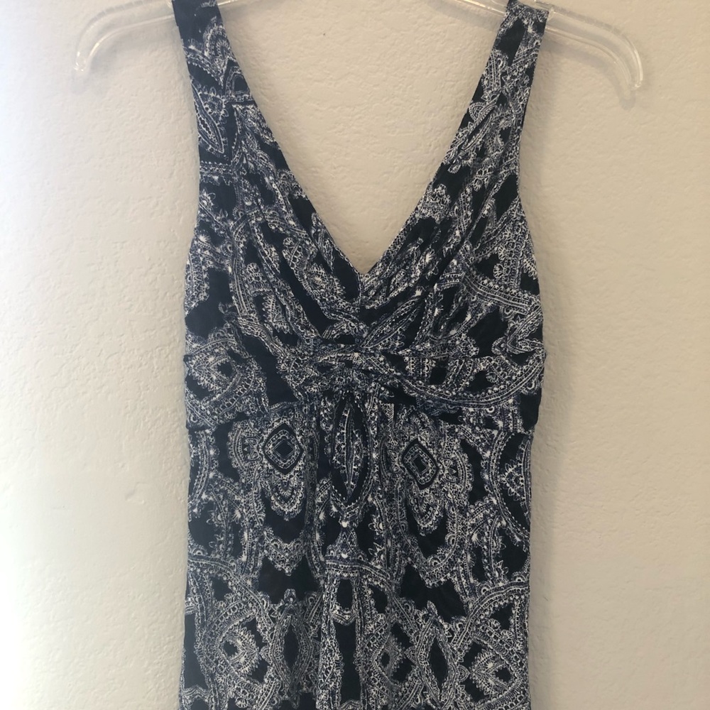 Express navy blue and white womens Top Size XSmall